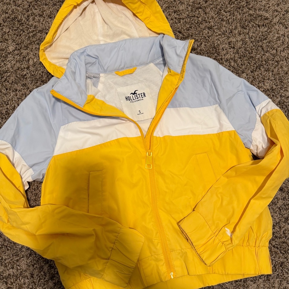 Hollister Yellow and Blue Jacket